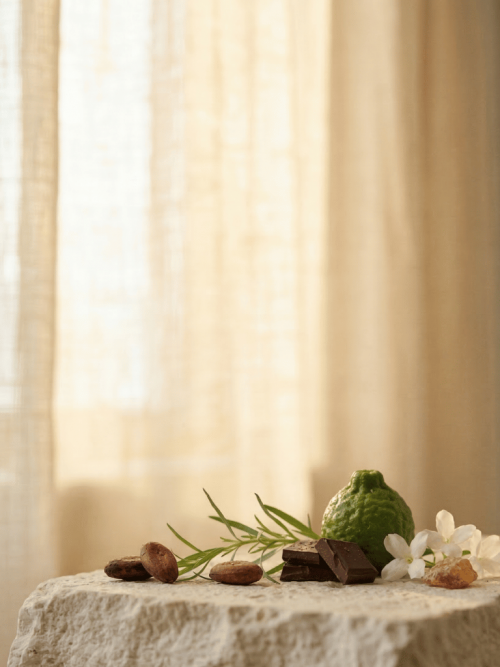 Una esencia seductora que combina el calor cremoso y exótico de la vainilla con un toque fresco cítrico y floral en su apertura. Notas irresistibles de chocolate y vainilla envuelven los sentidos, creando un ambiente cálido, confortable y lleno de placer.