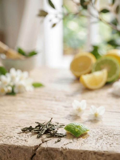 Un frescor natural que transmite vitalidad, energía y optimismo. Esta fragancia combina notas cítricas de bergamota y limón con la suavidad del té verde y el jazmín, sobre un fondo delicado de almizcle. Ideal para crear un ambiente limpio, luminoso y lleno de equilibrio.